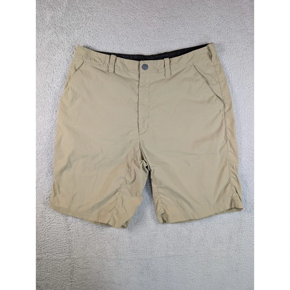 Montbell Mens Tan Hiking Shorts Style 2305110 Nylon Blend Outdoor Khaki Size‎ M